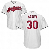 Youth Indians 30 Tyler Naquin White Cool Base Jersey Dzhi,baseball caps,new era cap wholesale,wholesale hats